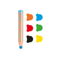 CARIOCA Baby Crayons 3in1 Mosható Zsírkréta Gyerekeknek, Akvarell Hatású, Vegyes Színek, 6 db 2