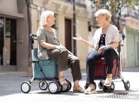 Carlett Comfort Assist Rollator i kolica za kupovinu sa sjedištem, tamnosiva, podesiva ručka, parkirna kočnica, kotači s 3 položaja, medicinski proizvod EU-a 6