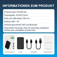 Bezdrôtový adaptér Carlinkit 5.0 2air pre CarPlay a Android Auto, pre autá vyrobené v rokoch 2017 – 2025, Plug and Play, s podporou hlasového asistenta a navigácie 6