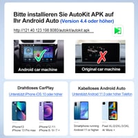 Carlinkit bezdrôtový adaptér CarPlay a Android Auto pre aftermarket autorádiá s Androidom (4.4+), vyžaduje inštaláciu APK, podpora káblového zrkadlenia (Wired Mirroring) 4