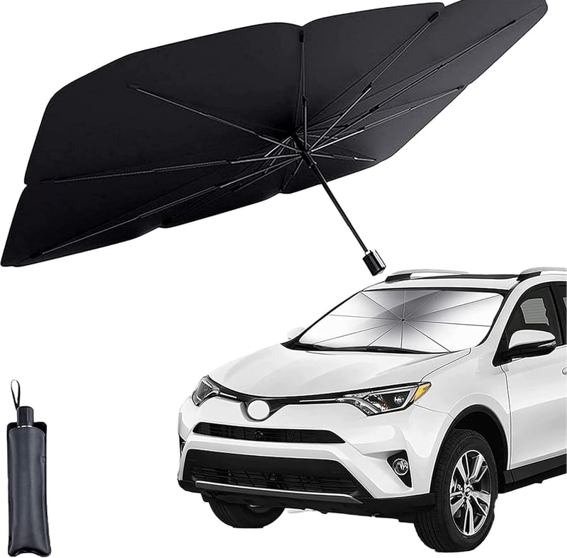 Parasolar auto pliabil Carnavalife - negru - 150x85 cm