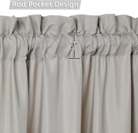 CAROMIO Vízlepergető Vitrázs Függöny Modern Konyhai Rövid Függöny 76x61cm Taupe 2db 5