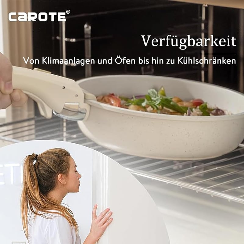 CAROTE 8 részes edénykészlet levehető fogantyúval, indukciós, tapadásmentes