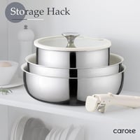 CAROTE 9 részes edénykészlet keramia bevonattal, indukciós, lezárható fogantyúval, üvegfedővel 5
