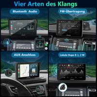 Prenosný CarPlay displej CARPURIDE V3R, 7-palcová dotyková obrazovka s rozlíšením 1080P HD, bezdrôtové Airplay a Android Auto, cúvacia kamera 720P, BT 5.0, Mirror Link, prehrávanie cez USB, čip s potlačením hluku 4