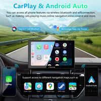 Prenosné autorádio CARPURIDE V9, bezdrôtové CarPlay a Android Auto, 9-palcový dotykový displej s rozlíšením 1080P HD, BT 5.0, Mirror Link, pre obytné vozidlá 2