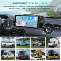 CARPURIDE V92 hordozható autórádió vezeték nélküli CarPlay és Android Auto - 10,26 colos HD érintőképernyő 9