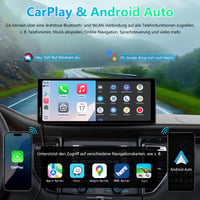 CARPURIDE V92 hordozható autórádió vezeték nélküli CarPlay és Android Auto - 10,26 colos HD érintőképernyő 2