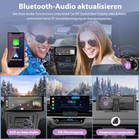 Autokamera Carpuride W904 s 10,26-palcovým displejom, bezdrôtovým CarPlay a Android Auto, 4K prednou a 1080P zadnou kamerou, GPS a Bluetooth 8