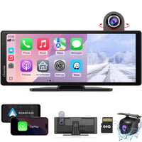 Autokamera Carpuride W904 s 10,26-palcovým displejom, bezdrôtovým CarPlay a Android Auto, 4K prednou a 1080P zadnou kamerou, GPS a Bluetooth 1