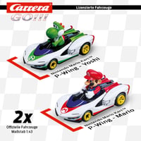 Carrera GO!!! Nintendo Mario Kart Mach 8 elektromos autópálya szett – 5,3 m pálya, Mario és Luigi autókkal, 2 kézivezérlővel, 6 éves kortól 2