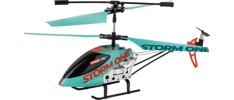 RC helikoptéra Carrera Storm One 2,4 GHz – Hliníkový trup, koaxiálny rotorový systém, gyroskop, automatické udržiavanie výšky, automatický štart a pristátie