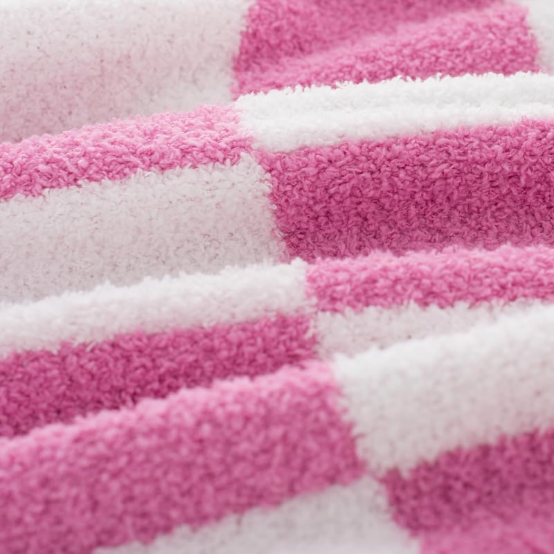 Carriediosa Ultra Puha Kockás Takaró 50x60 Mikrofibra Preppy Minta - 50" x 60", Plaid - Hot Pink