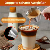 carrottimes Nerezová odmerka na espresso s dvojitou výlevkou a stupnicou, s rukoväťou, čierna, 100 ml 2