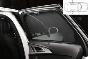 Carshades set sjenila za stražnja vrata za Škodu Superb III karavan (2015.-2023.), 2 komada, crna, precizno pristajanje