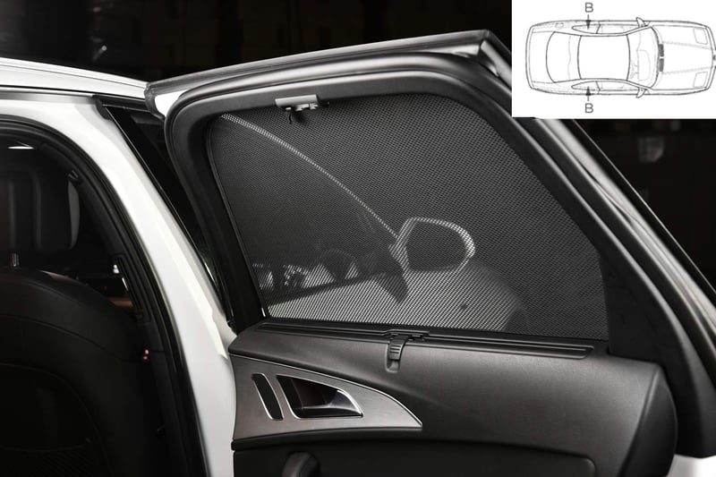 Carshades slnečné clony na zadné dvere pre Skoda Superb III Kombi (2015-2023), 2 ks, čierne, presne tvarované