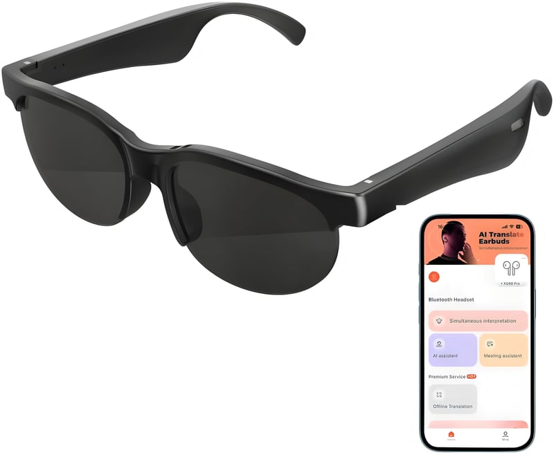 Inteligentné slnečné okuliare CarsMinders Bluetooth 5.3 s otvorenými reproduktormi, dotykovým ovládaním a UV filtrom pre mužov aj ženy, vhodné na počúvanie hudby, telefonovanie, beh a cyklistiku