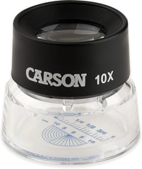 Carson 10x nagyítóüveg állvánnyal és mérési skálával 2
