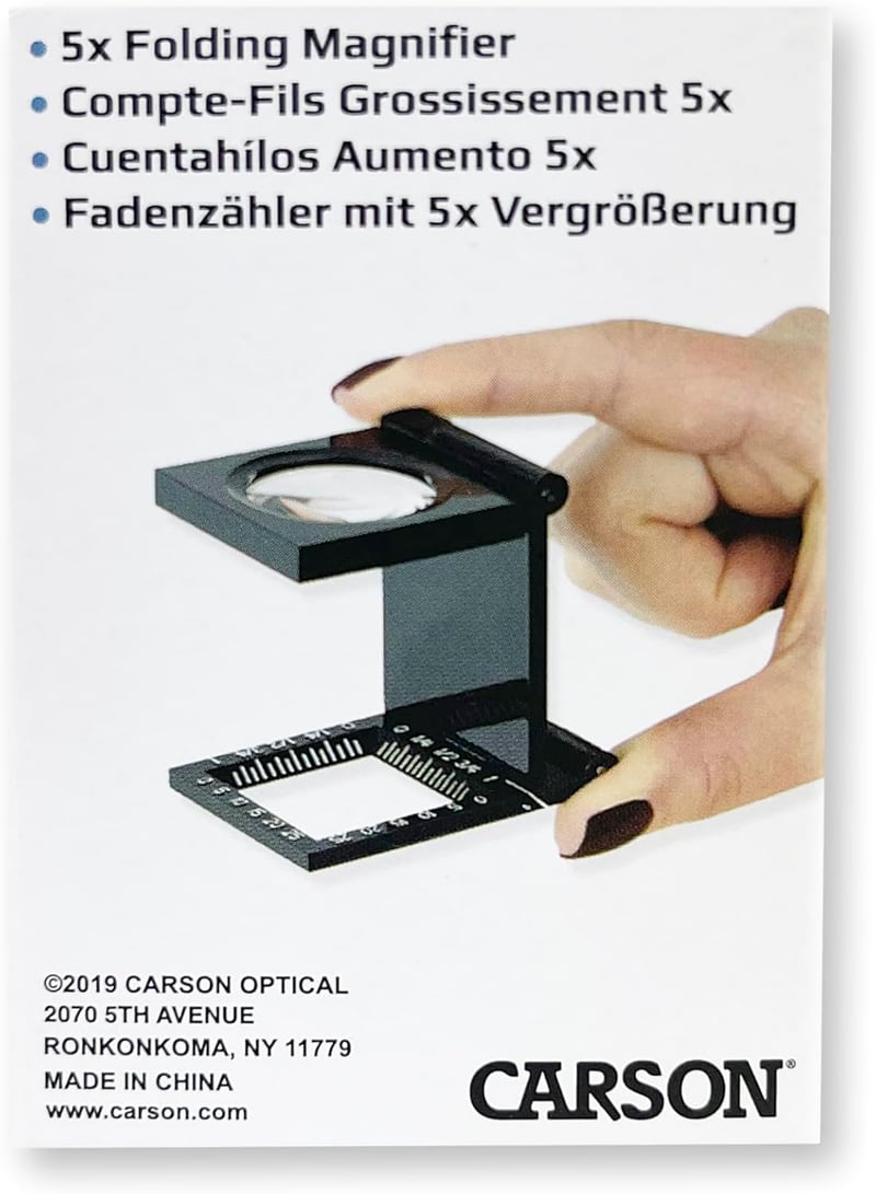 Carson 5x30 LinenTest összecsukható nagyító lupe szövetmegvizsgáláshoz