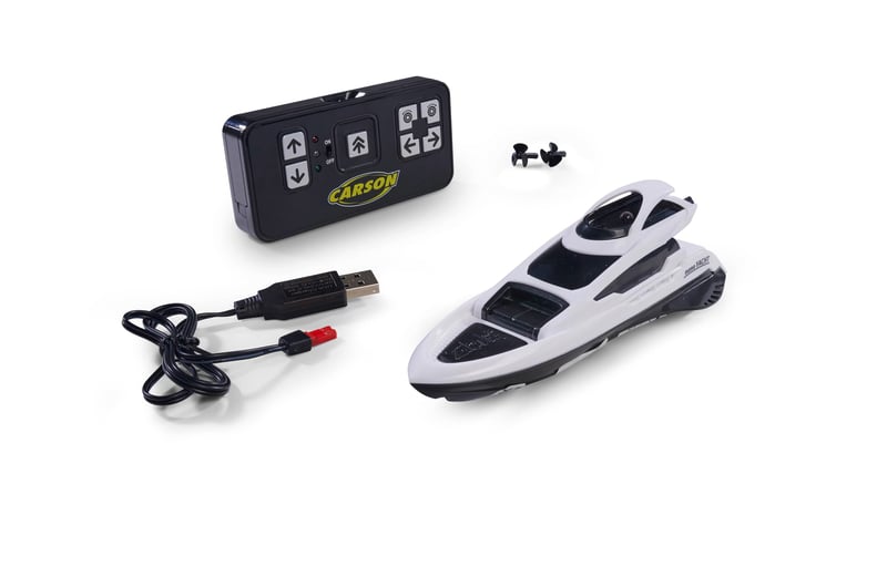 RC motorový čln Carson Modellsport Nano Racer Yacht RTR biela – diaľkovo ovládaná loď pre začiatočníkov aj pokročilých