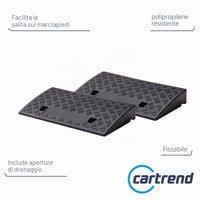 Rampă pentru bordură Cartrend 10646 - negru - 50x27x7 cm - 2 buc. 10