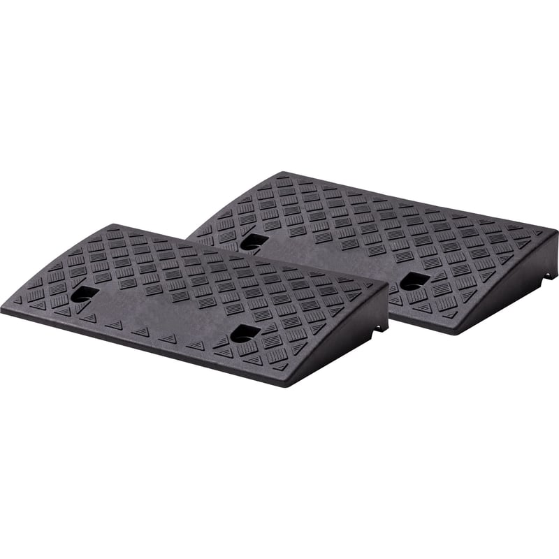 Rampă pentru bordură Cartrend 10646 - negru - 50x27x7 cm - 2 buc.
