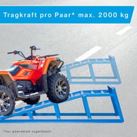Nájazdová rampa Cartrend 10904 pre pneumatiky do 195 mm, nosnosť 1000 kg - modrá 5