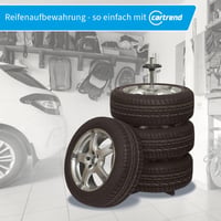 Stojan na pneumatiky Cartrend 7730056 s ochranným krytom, na uskladnenie 4 pneumatík, do šírky pneumatiky max. 225 mm 8