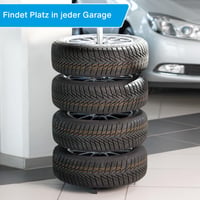 Stojan na pneumatiky Cartrend 7730056 s ochranným krytom, na uskladnenie 4 pneumatík, do šírky pneumatiky max. 225 mm 7