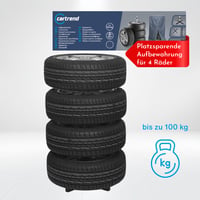 Stojan na pneumatiky Cartrend 7730056 s ochranným krytom, na uskladnenie 4 pneumatík, do šírky pneumatiky max. 225 mm 5