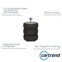 Stojan na pneumatiky Cartrend 7730056 s ochranným krytom, na uskladnenie 4 pneumatík, do šírky pneumatiky max. 225 mm 2