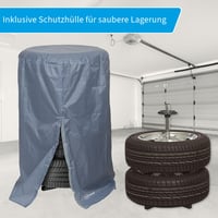 Stojan na pneumatiky Cartrend 7730056 s ochranným krytom, na uskladnenie 4 pneumatík, do šírky pneumatiky max. 225 mm 9