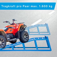cartrend Sada nájazdových rámp pre autá, výška zdvihu 225 mm, s ochranou proti prejazdu, 2 ks 5