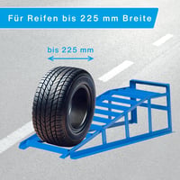 cartrend Sada nájazdových rámp pre autá, výška zdvihu 225 mm, s ochranou proti prejazdu, 2 ks 3