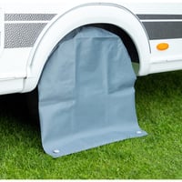Ochranný kryt na pneumatiky Cartrend Caravan, veľkosť XL, pre 15-17 palcové pneumatiky, vodoodolný sivý kryt pre karavany 5