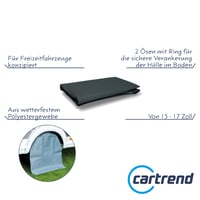 Ochranný kryt na pneumatiky Cartrend Caravan, veľkosť XL, pre 15-17 palcové pneumatiky, vodoodolný sivý kryt pre karavany 4