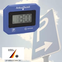 Digitálne parkovacie hodiny cartrend s elektronickým zobrazením času parkovania, schválením KBA, automatickým nastavením času príchodu, vrátane batérie a lepiacich podložiek 3M 4