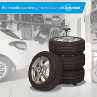 cartrend stojan na pneumatiky pre uskladnenie 4 kolies s diskami, zásuvný systém, max. šírka pneumatík 225 mm, garážový úložný stojan 7