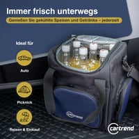 Chladiaca taška cartrend 16 l, s 12V napájacím káblom do auta 1,5 m, nastaviteľným ramenným popruhom, 3 vreckami a zipsom, ľahko čistiteľným vnútorným priestorom 2