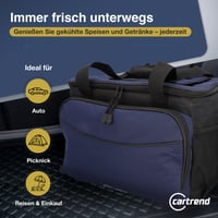 Geantă frigorifică cartrend 30 L, cu cablu de alimentare auto 12V, curea de umăr reglabilă, buzunar frontal mare cu fermoar și 2 buzunare laterale din plasă 2