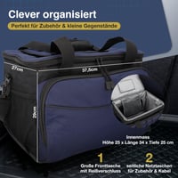 Geantă frigorifică cartrend 30 L, cu cablu de alimentare auto 12V, curea de umăr reglabilă, buzunar frontal mare cu fermoar și 2 buzunare laterale din plasă 5