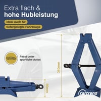 Nožnicový zdvihák cartrend s nosnosťou 1000 kg, z kvalitnej ocele, do dielne a pre hobby, autozdvihák Unitec 10929 3