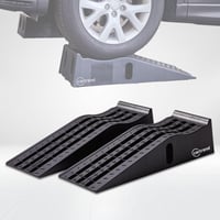 Sada nájazdových rámp Cartrend pre osobné autá, nosnosť 3 tony, výška zdvihu 235 mm, plastové rampy s ochranou proti prejazdu, 2 ks 2