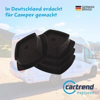 Cartrend podložky pod podpery karavanu, 4 ks, farba dub, stohovateľná sada podložiek 2