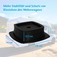 Cartrend podložky pod podpery karavanu, 4 ks, farba dub, stohovateľná sada podložiek 3