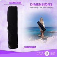 CASA LIBRA Jógaszőnyeg Táska 79x19cm Nylon Zsebekkel és Vállpánttal 5