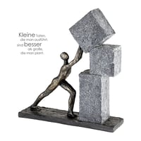 Dekoratívna socha Casablanca Stacking Figura – polyresínový dekoračný predmet v bronzovo-sivej farbe, 30,5 cm – dekorácia do obývačky a kancelárie 6