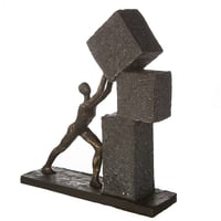 Dekoratívna socha Casablanca Stacking Figura – polyresínový dekoračný predmet v bronzovo-sivej farbe, 30,5 cm – dekorácia do obývačky a kancelárie 9