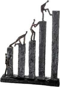 Casablanca Raise Socha Dekorácia Bronzová syntetická živica figúrka Obývačka Kancelária Ozdoba Lezenie Horolezectvo 43x31 cm 1