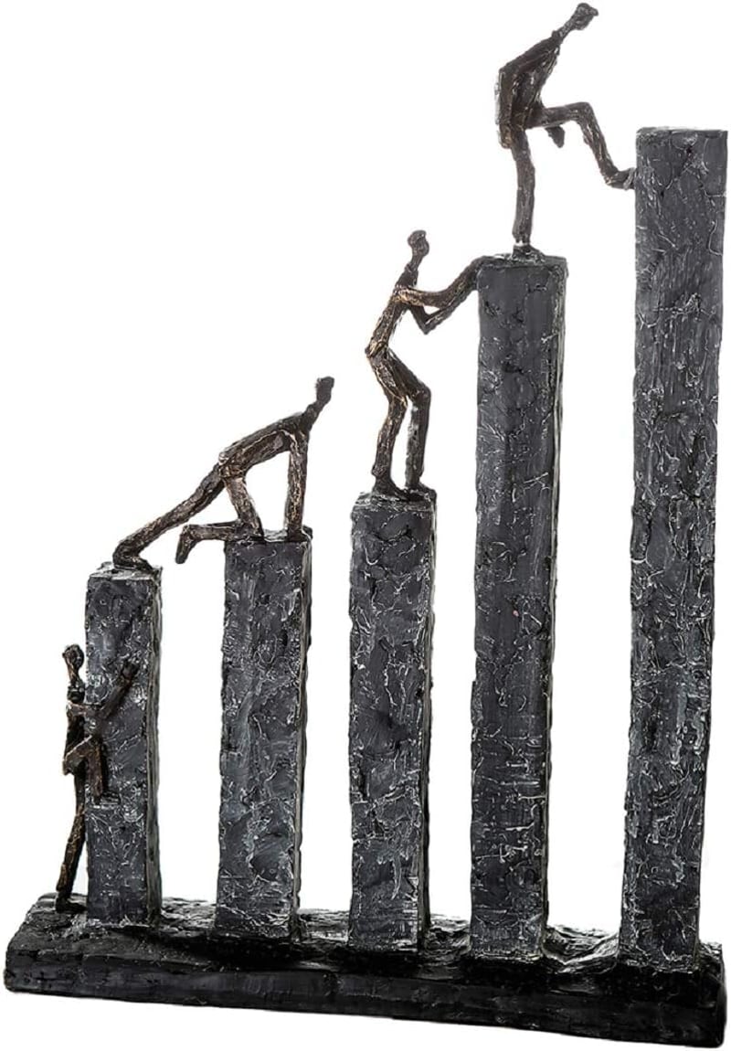 Casablanca Raise Socha Dekorácia Bronzová syntetická živica figúrka Obývačka Kancelária Ozdoba Lezenie Horolezectvo 43x31 cm